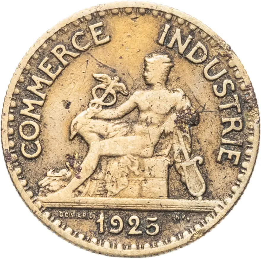 Франция 50 сантимов (centimes) 1925, реверс