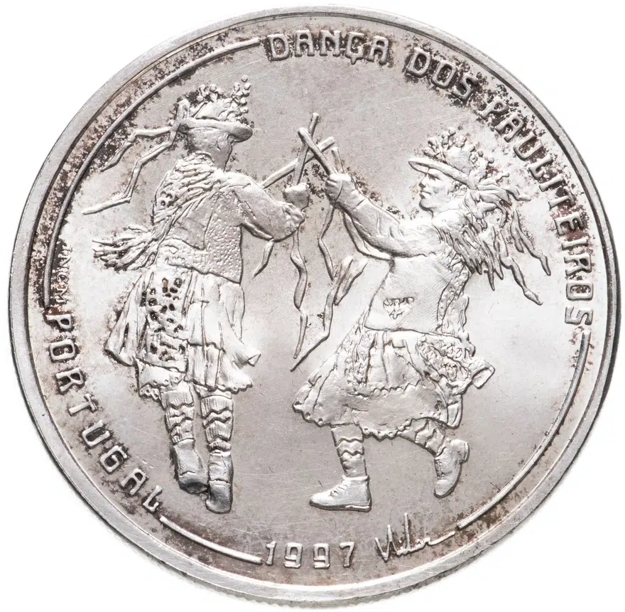 Португалия 1000 эскудо (escudos) 1997  Танец Политейрош, аверс