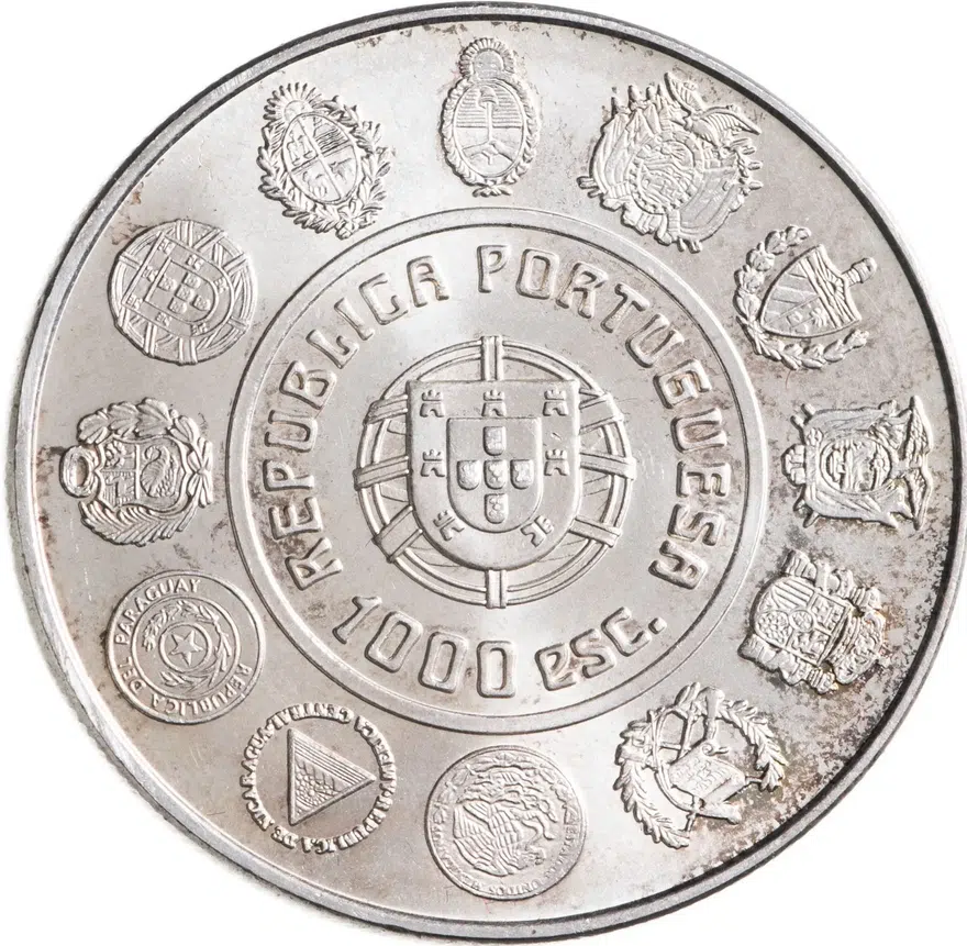 Португалия 1000 эскудо (escudos) 1997  Танец Политейрош, реверс