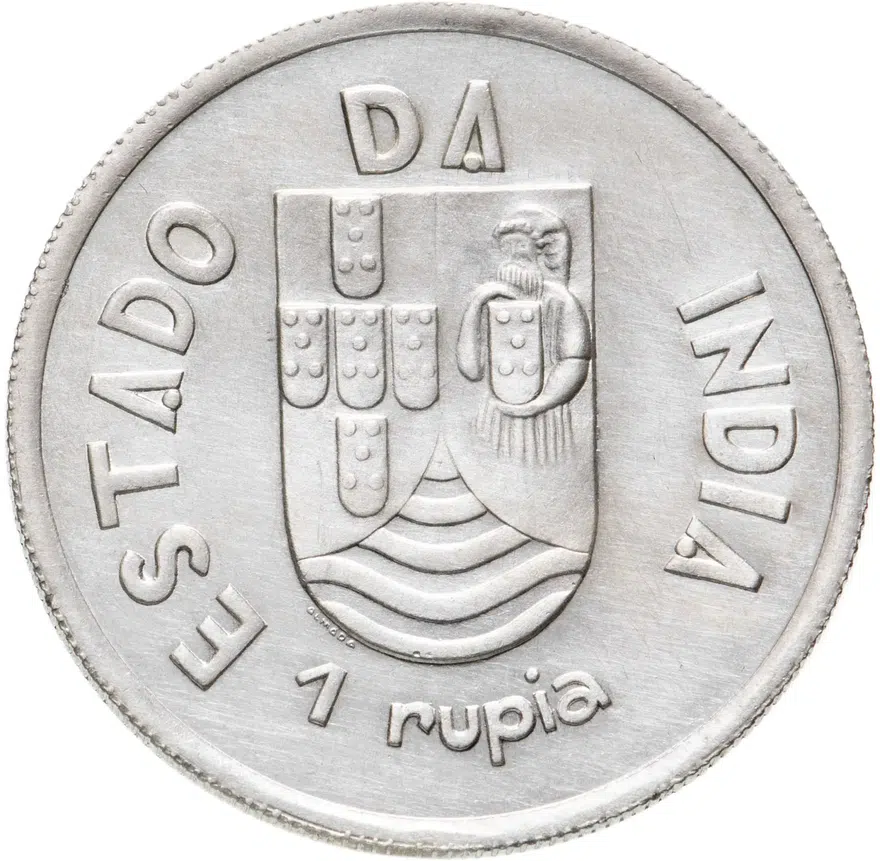 Индия (Португальская) 1 рупия (rupee) 1935, реверс