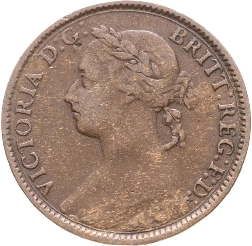 Великобритания 1 фартинг (farthing) 1885, реверс