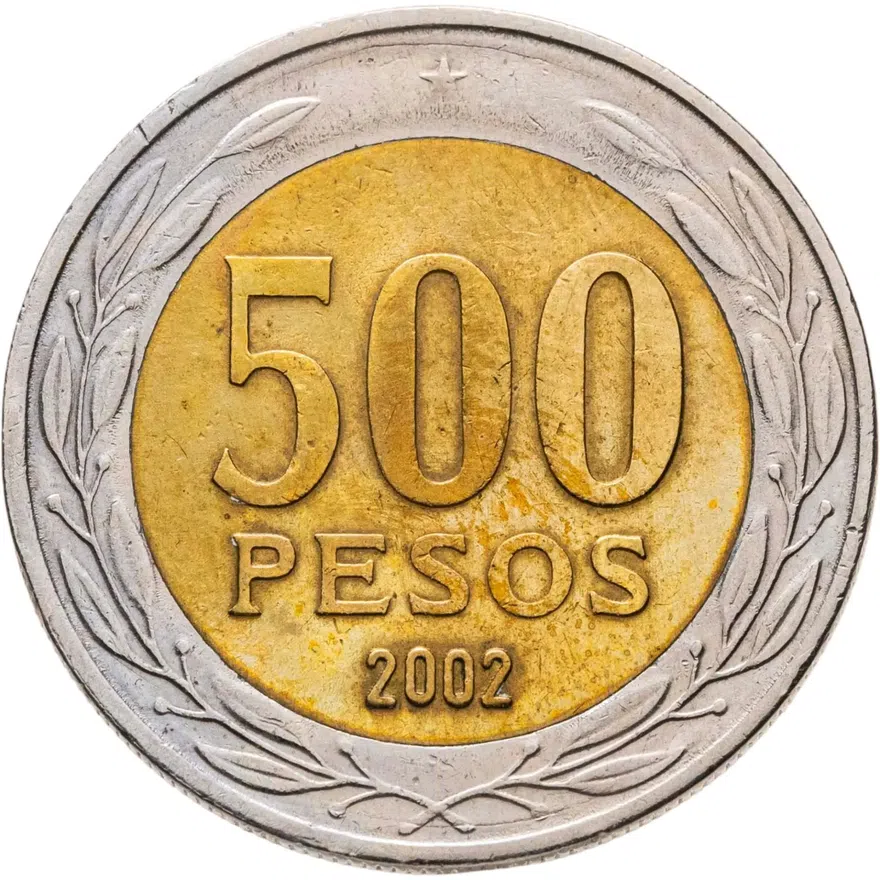 Чили 500 песо (pesos) 2002, реверс