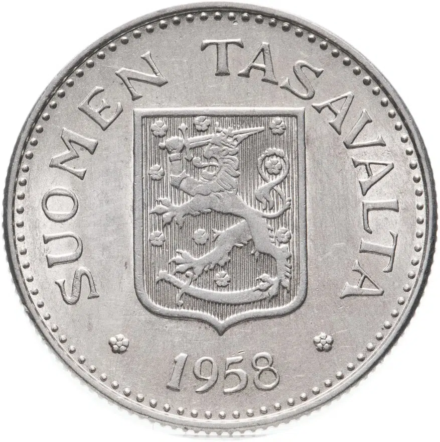 Финляндия 200 марок (markkaa) 1958   знак монетного двора 'H' - Peippo Uolevi Helle, реверс