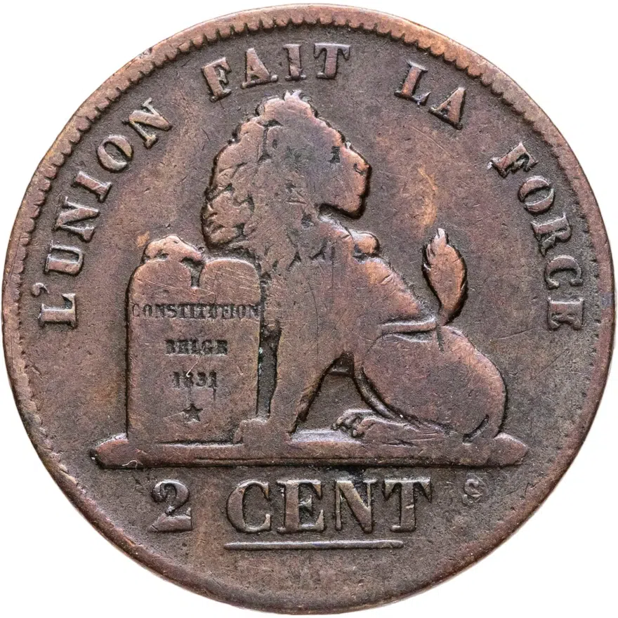 Бельгия 2 сантима (centimes) 1836