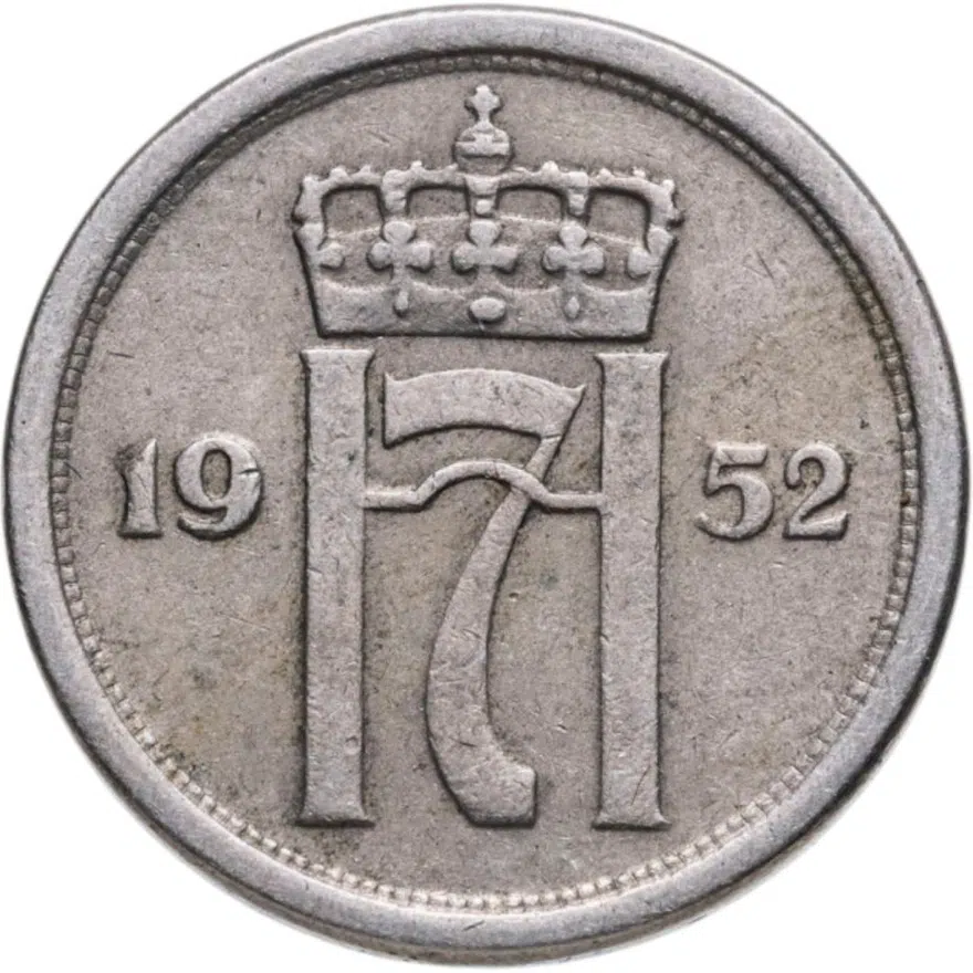 Норвегия 25 эре (ore) 1952