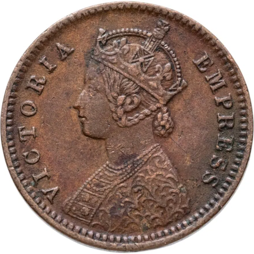 Британская Индия 1/12 анны (anna) 1901, реверс