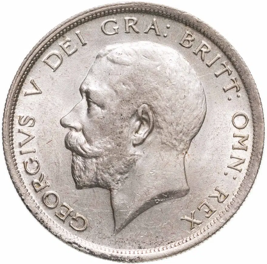 Великобритания 1/2 кроны (crown) 1918, аверс