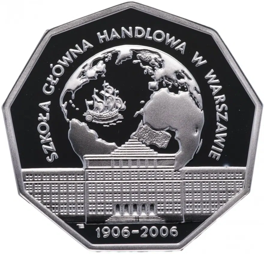 Польша 10 злотых (zlotych) 2006 "100 лет Варшавской школе экономики", аверс