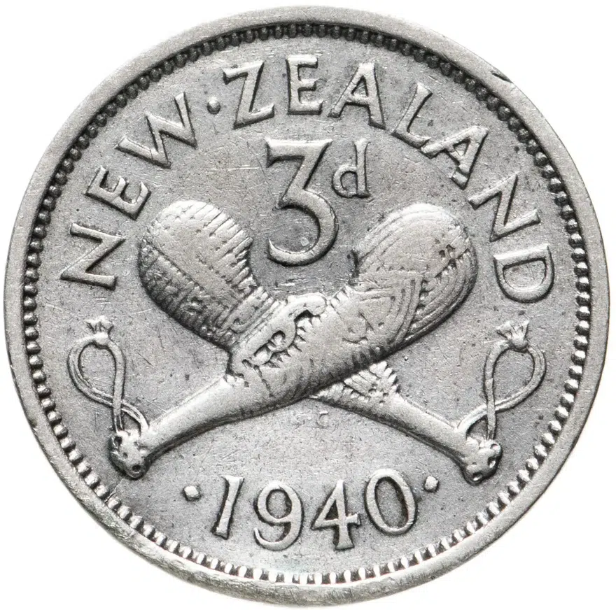 Новая Зеландия 3 пенса (pence) 1940, реверс