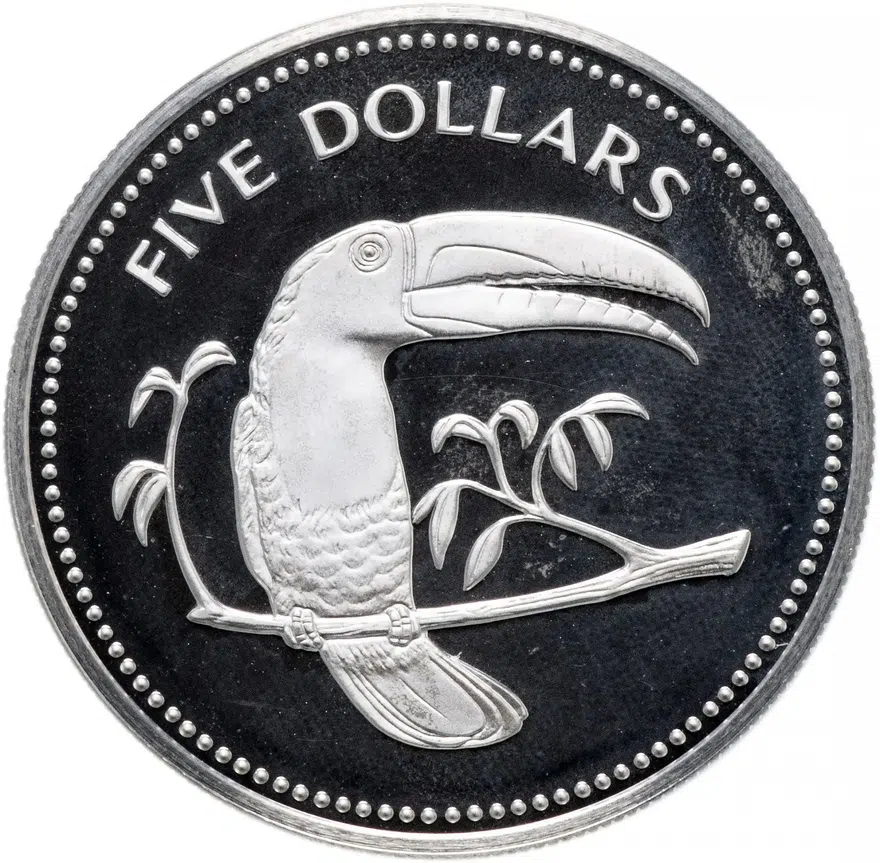 Белиз 5 долларов (dollars) 1978, реверс