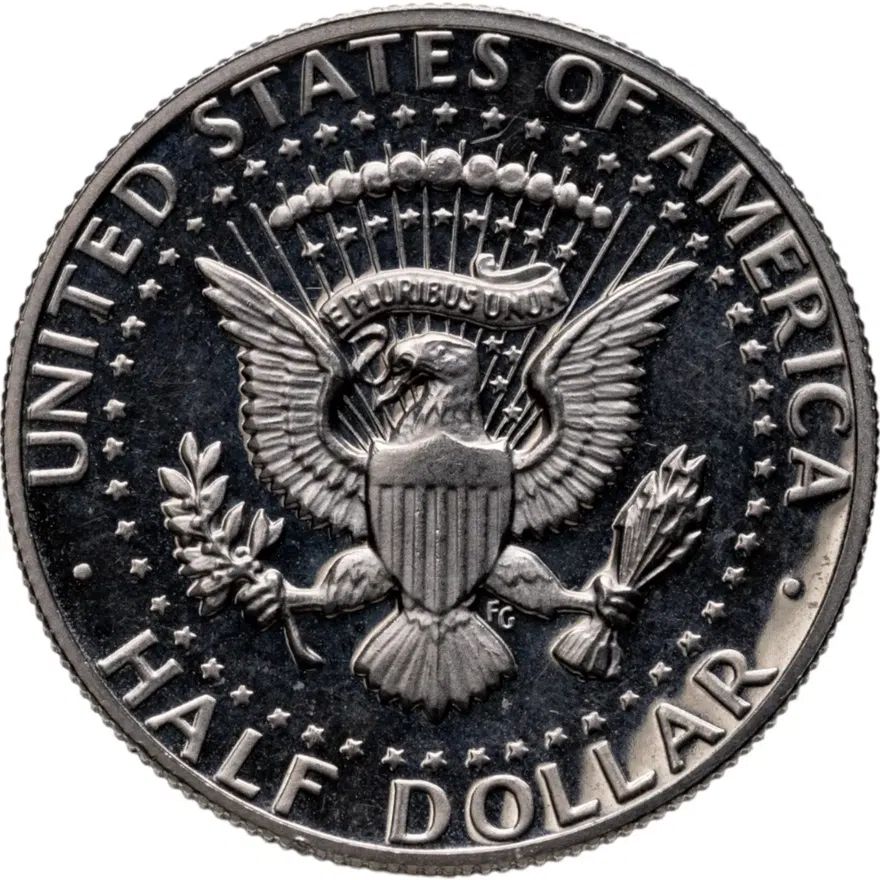 США 50 центов (1/2 доллара, half dollar) 1979 Kennedy Half Dollar (Кеннеди) знак монетного двора "S" - Сан-Франциско, реверс