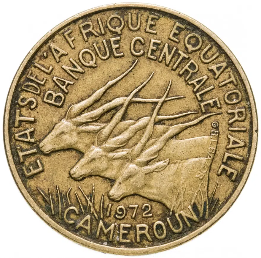 Французская Экваториальная Африка 10 франков (franc) 1972 Камерун, аверс