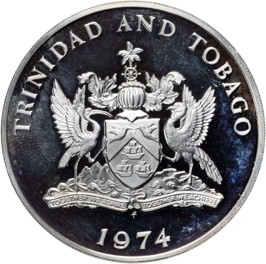 Тринидад и Тобаго 5 долларов (dollars) 1974, реверс