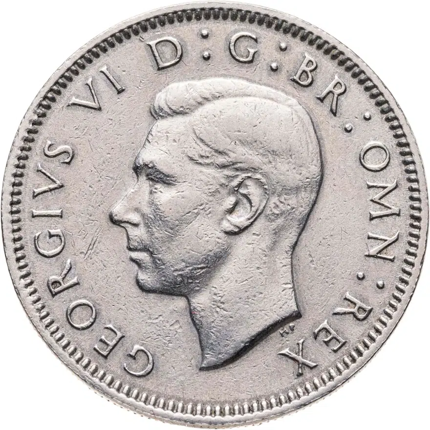 Великобритания 1 шиллинг (shilling) 1951  Шотландский шиллинг - лев, сидящий на короне, реверс