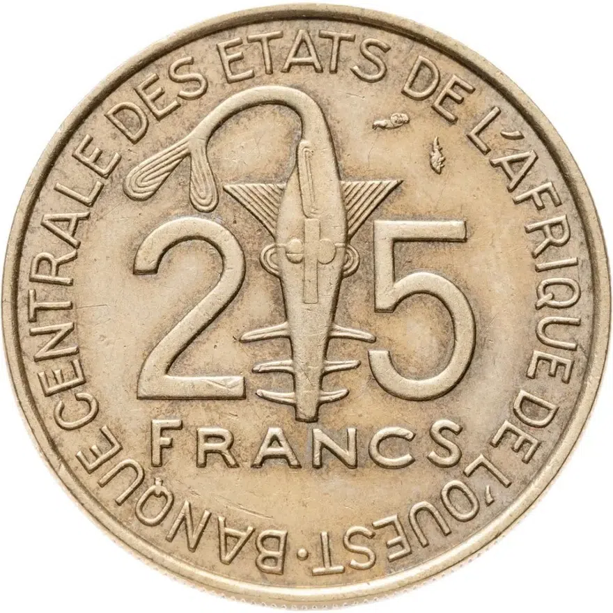 Западная Африка (BCEAO) 25 франков (francs) 1984, реверс