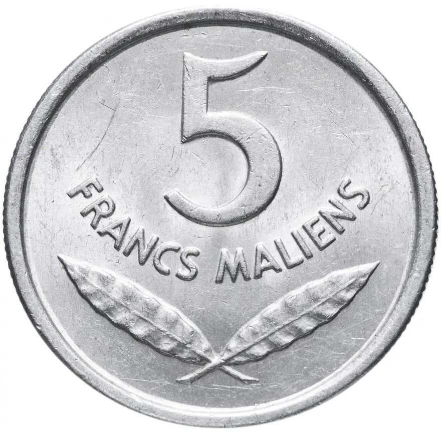 Мали 5 франков (francs) 1961, реверс