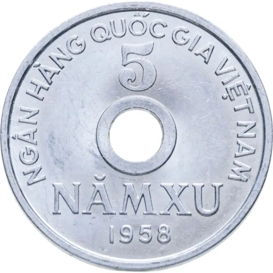 Северный Вьетнам 5 су (su) 1958