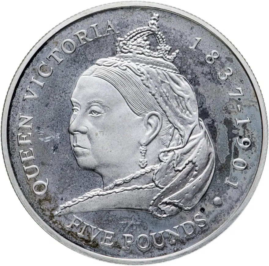 Гернси 5 фунтов (pounds) 2001  100 лет со дня смерти Королевы Виктории