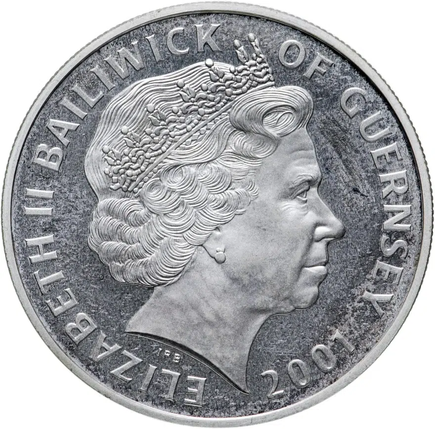Гернси 5 фунтов (pounds) 2001  100 лет со дня смерти Королевы Виктории, реверс