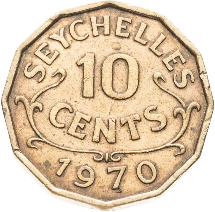 Сейшелы 10 центов (cents) 1970