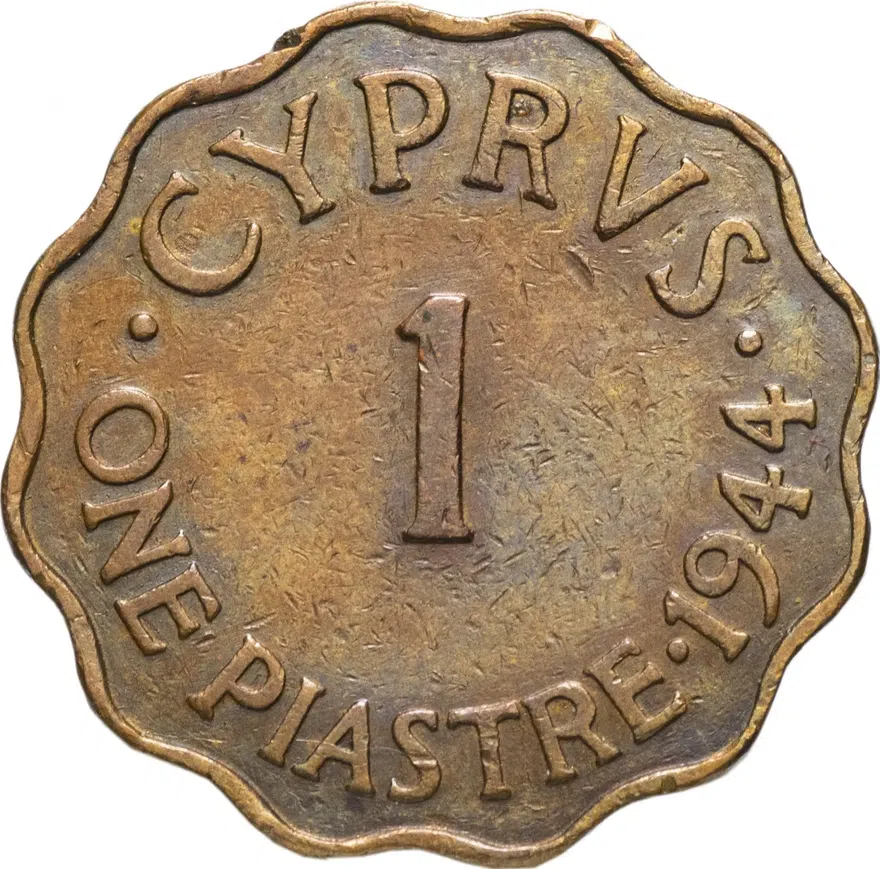Кипр 1 пиастр (piastre) 1944