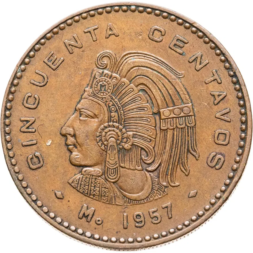 Мексика 50 сентаво (centavos) 1957