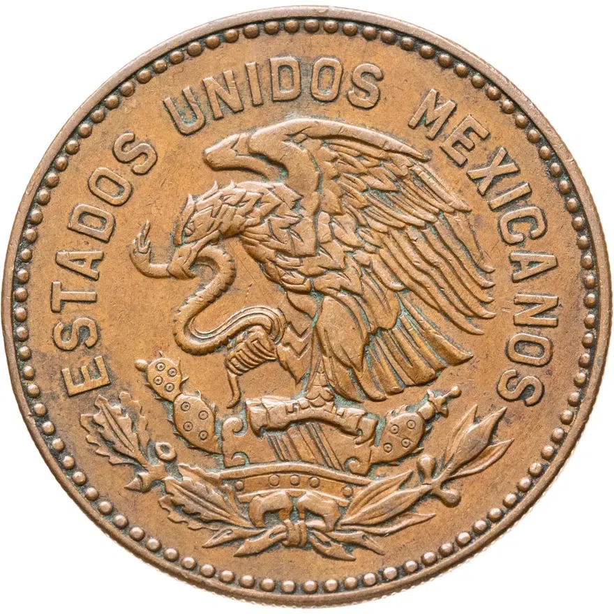 Мексика 50 сентаво (centavos) 1957, реверс