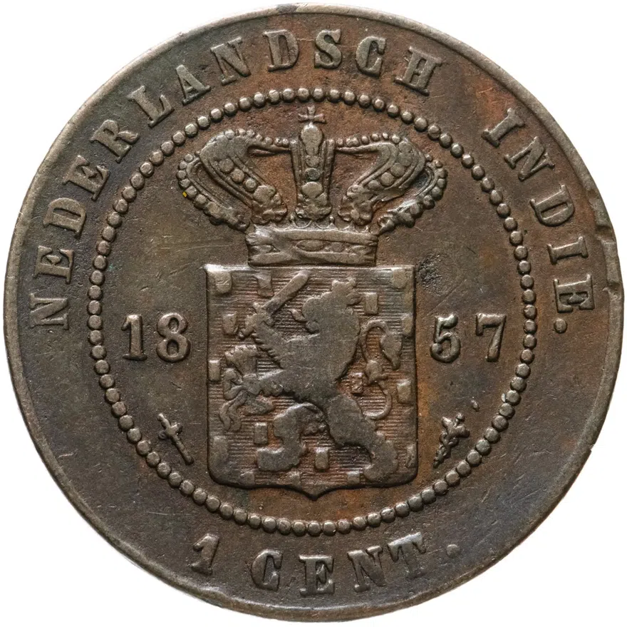 Голландская Ост-Индия 1 цент (cent) 1857, аверс