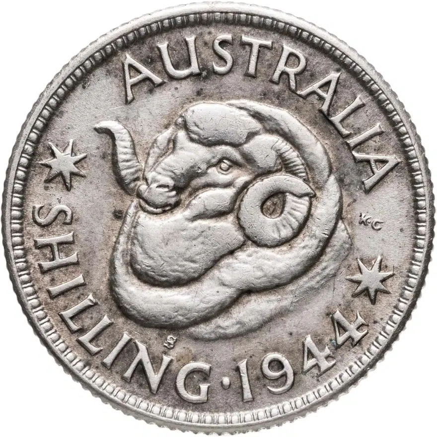 Австралия 1 шиллинг (shilling) 1944   без обозначения монетного двора