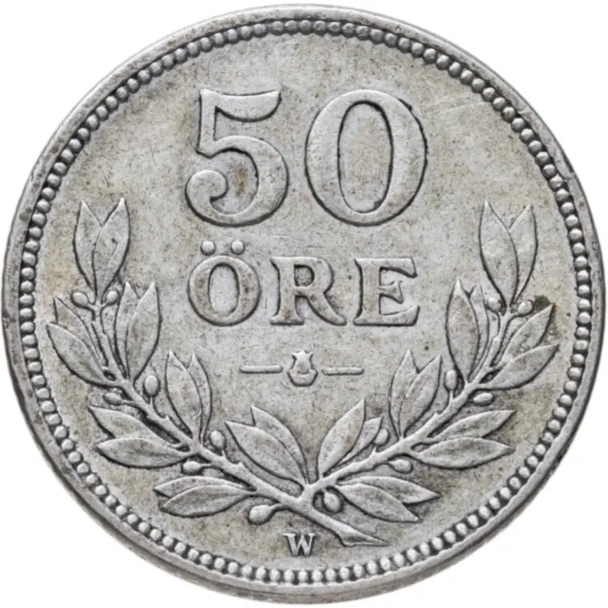 Швеция 50 эре (ore) 1912, аверс