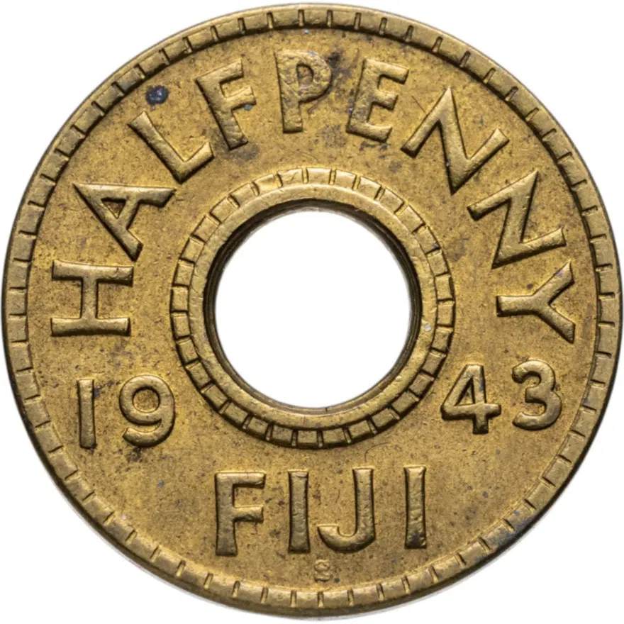 Фиджи 1/2 пенни (penny) 1943