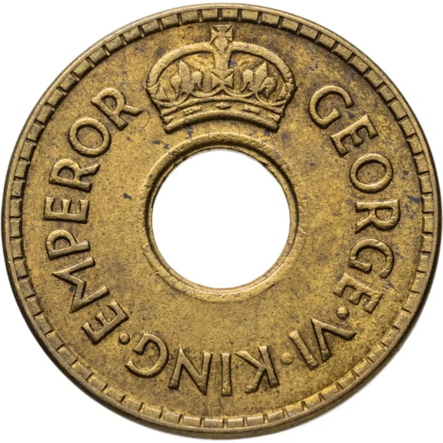 Фиджи 1/2 пенни (penny) 1943, реверс