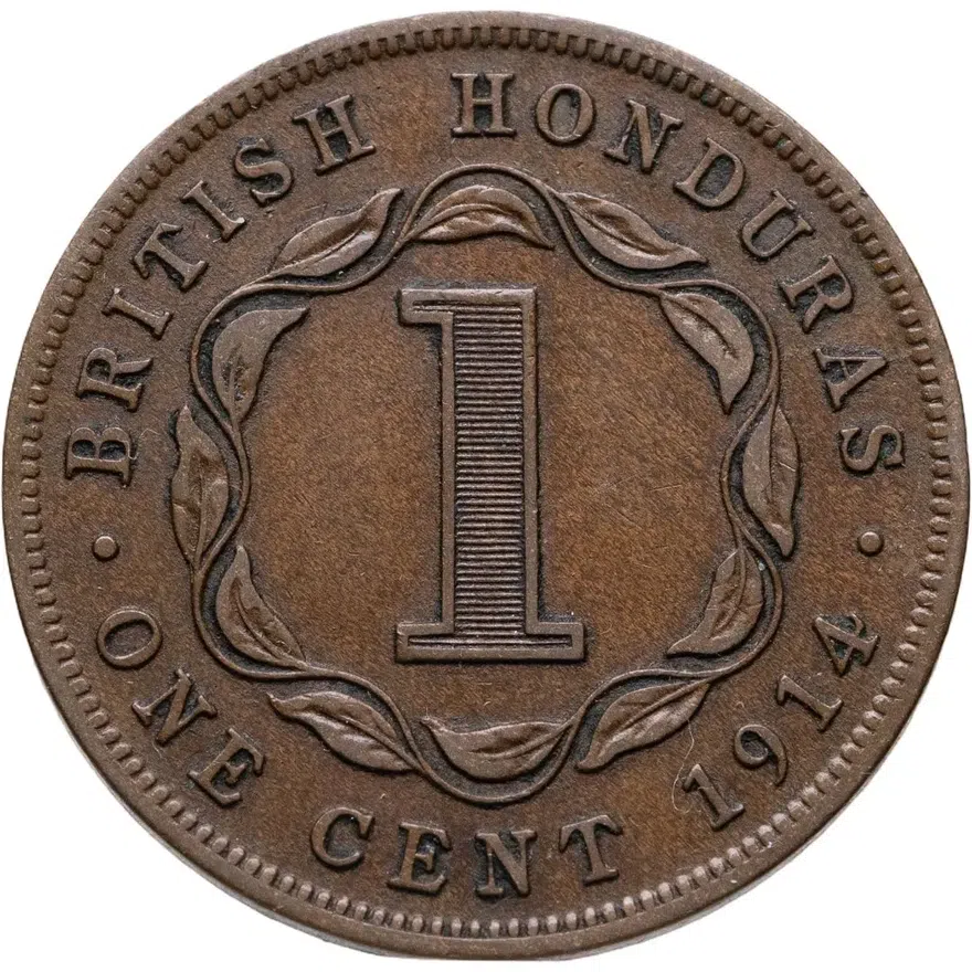 Британский Гондурас 1 цент (cent) 1914