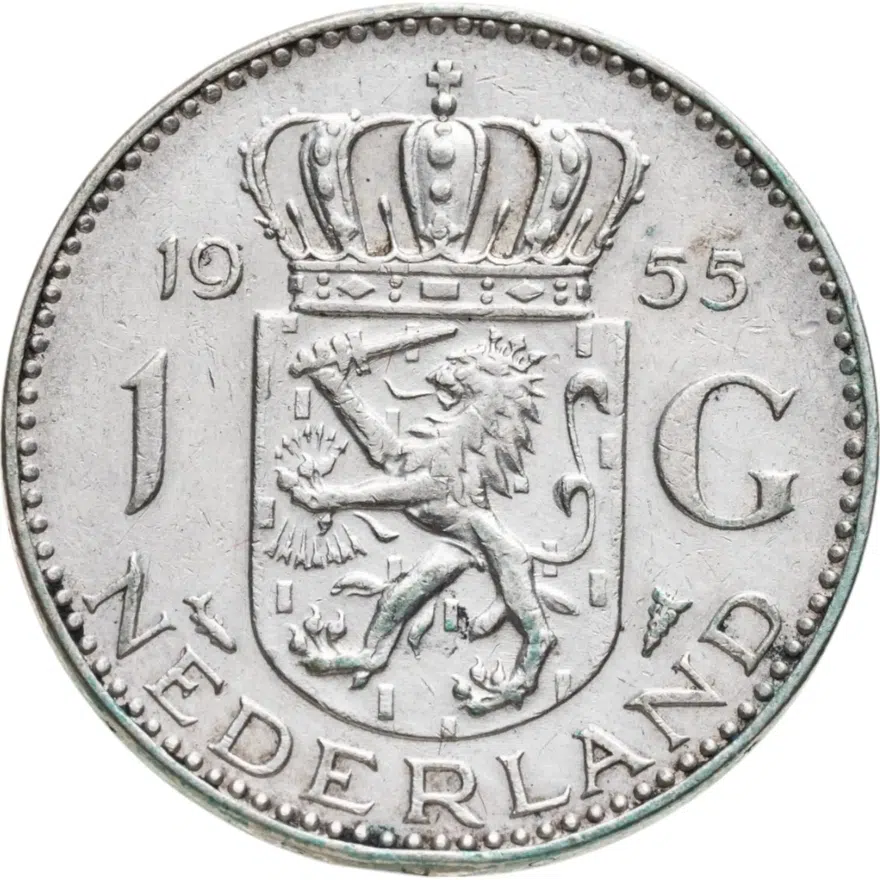 Нидерланды 1 гульден (gulden) 1955, реверс