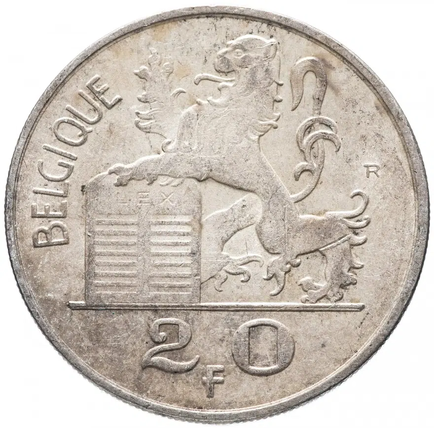 Бельгия 20 франков 1950, реверс
