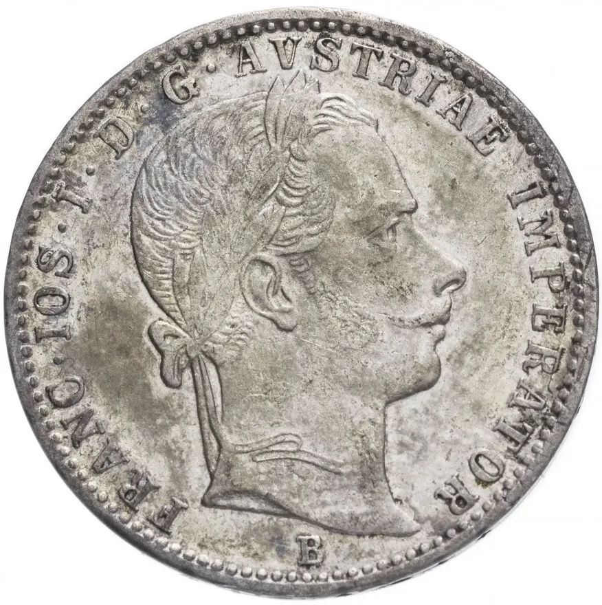 Австро-Венгрия 1/4 флорина 1859, аверс