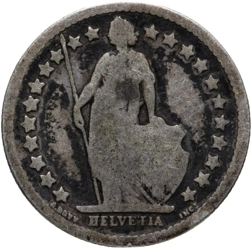 Швейцария 1/2 франка (franc) 1879