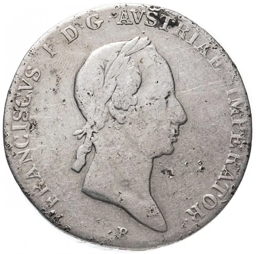 Австрия 1/2 талера (thaler) 1825 "B"