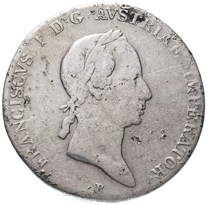 Австрия 1/2 талера (thaler) 1825 "B", реверс