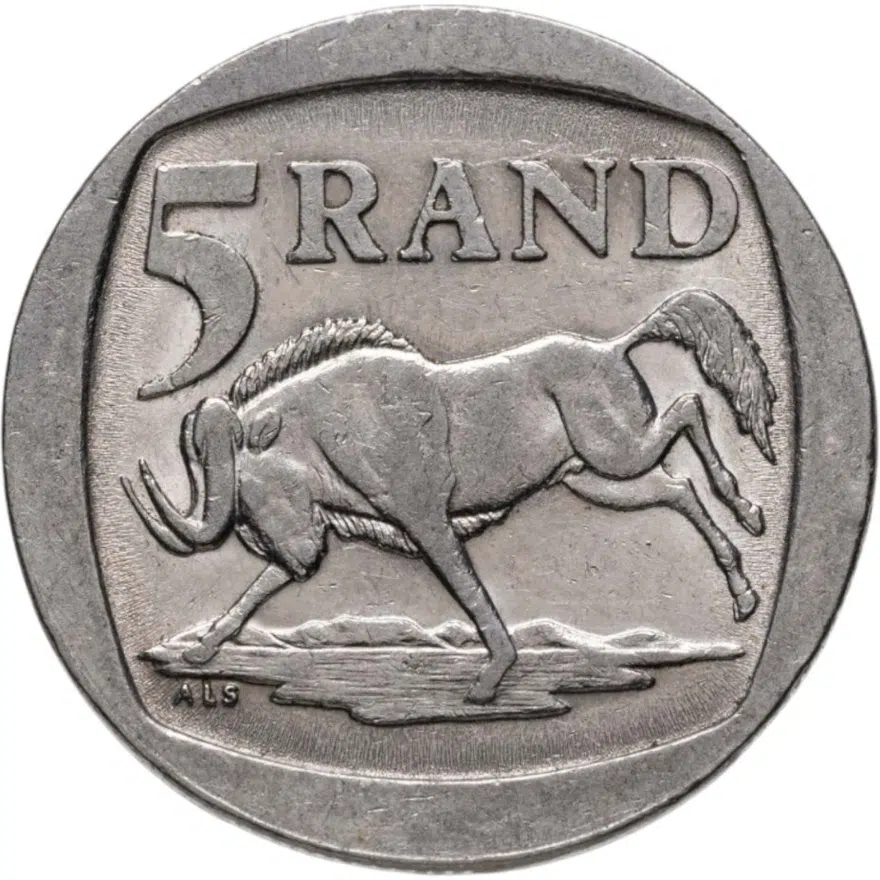ЮАР 5 рандов (рэндов, rand) 1994-1995