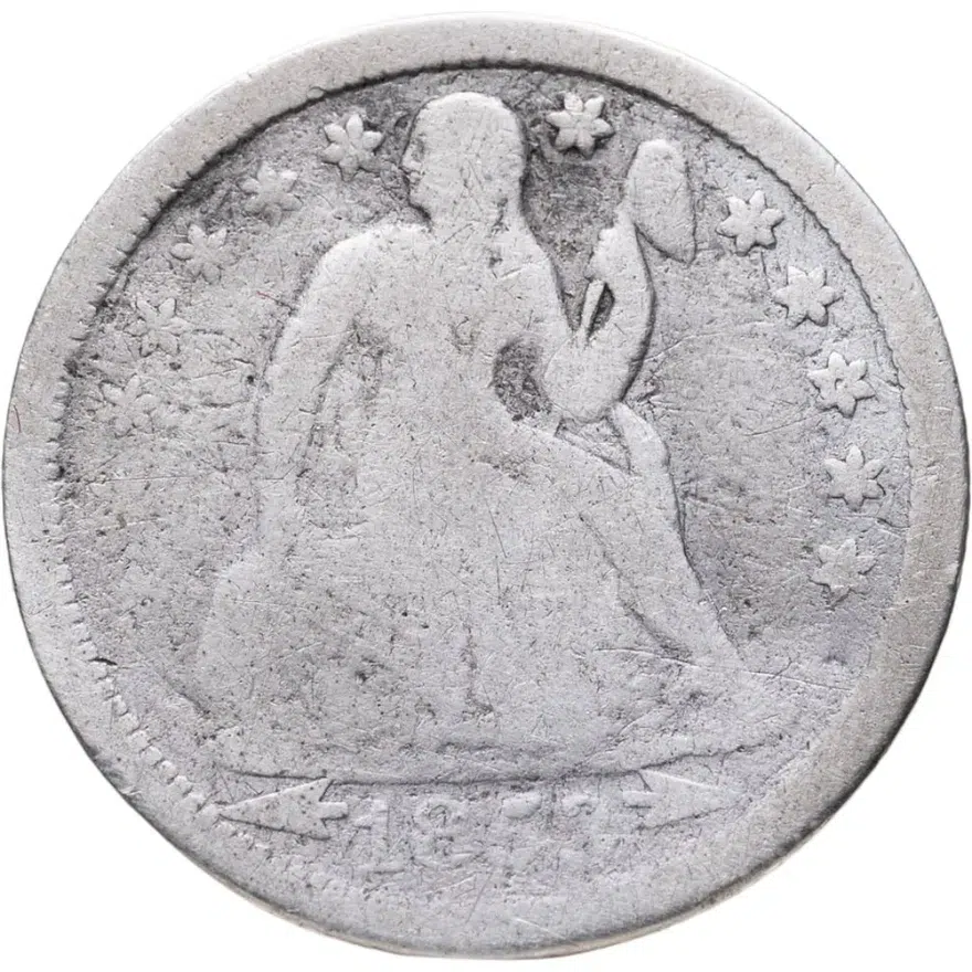 США 10 центов (дайм, one dime) 1853  Seated Liberty Dime Без отметки монетного двора, реверс