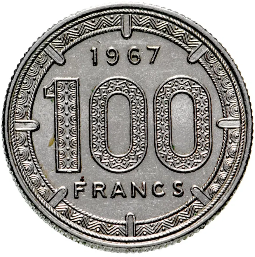 Экваториальная Африка 100 франков (francs) 1967