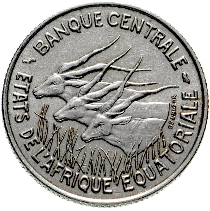 Экваториальная Африка 100 франков (francs) 1967, реверс