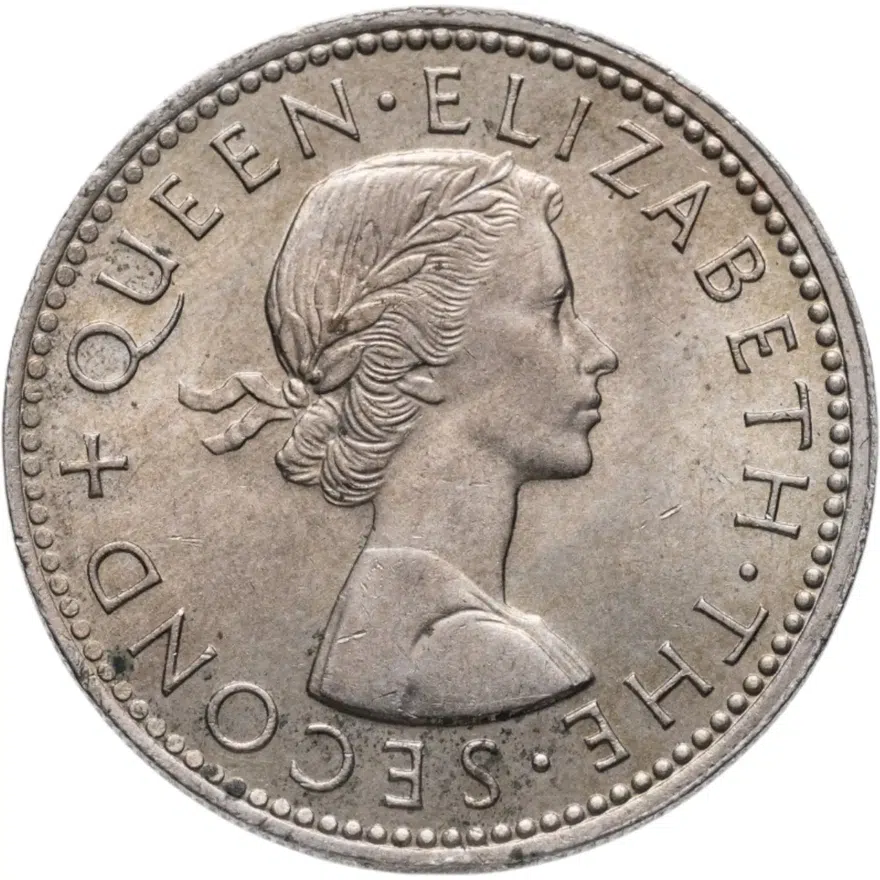 Новая Зеландия 1 шиллинг (shilling) 1965, реверс