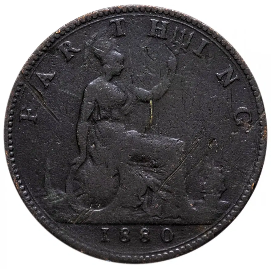 Великобритания 1 фартинг (farthing) 1880, реверс