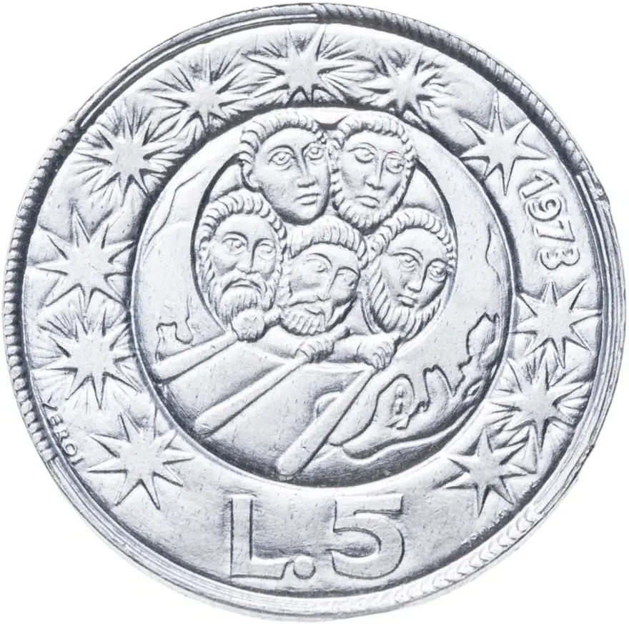 Сан-Марино 5 лир (lire) 1973