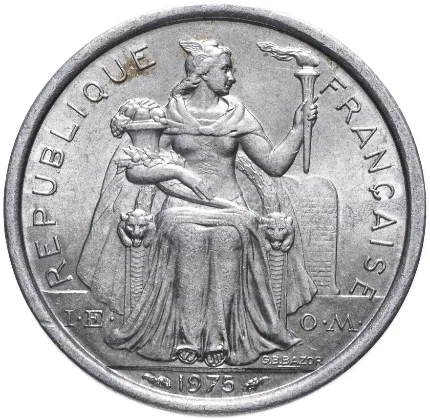 Французская Полинезия 1 франк (franc) 1979