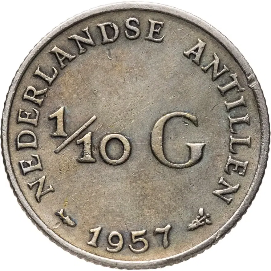 Нидерландские Антильские острова 1/10 гульдена (gulden) 1957