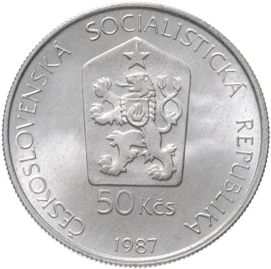 Чехословакия 50 крон (korun) 1987  Лошадь Пржевальского, реверс