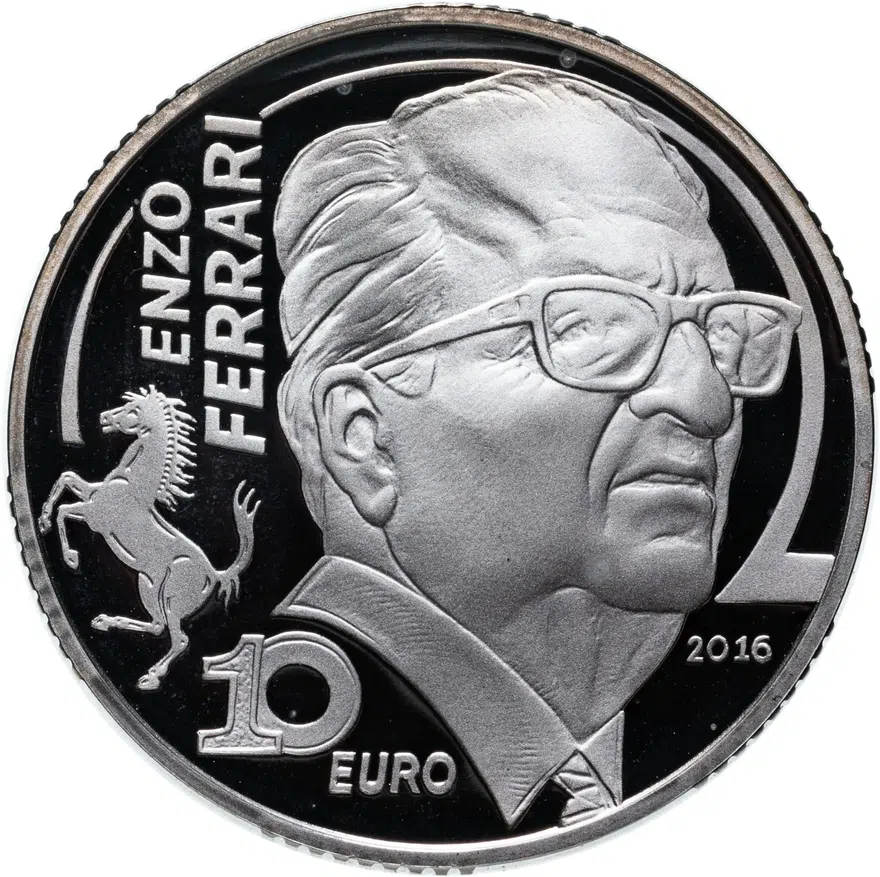 Италия 10 евро (euro) 2016  Энцо Феррари